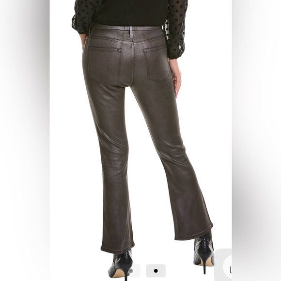 FRAME "Le Crop Mini Boot" mid rise metallic bootcut Jeans in Mohagany NWT - Picture 2 of 6